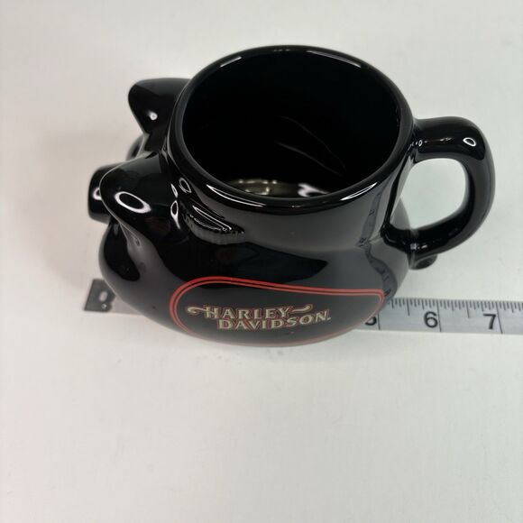 Harley Davidson Hog Mug, Rare, Black, Logo, Motorcycle, Ceramic, Vintage Cup - Picture 8 of 9